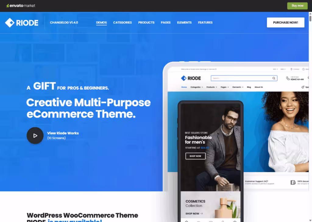 19 Best WordPress themes for ecommerce: top picks in 2026 11 riode-homepage