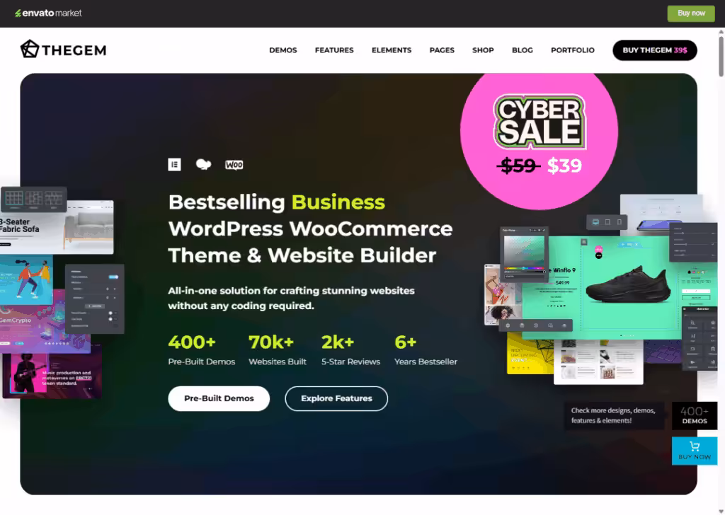 19 Best WordPress themes for ecommerce: top picks in 2026 9 thegem-homepage