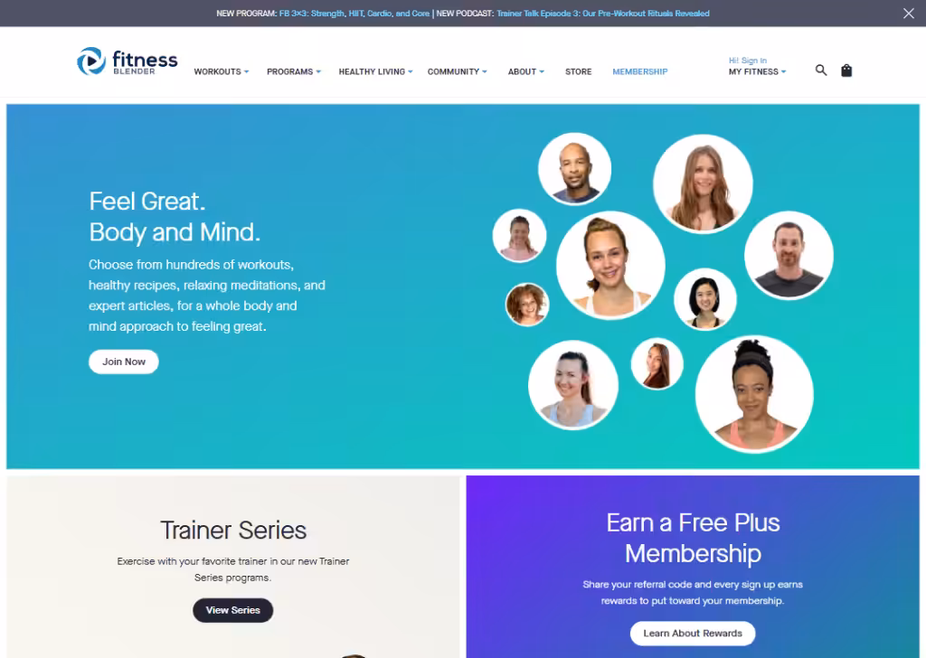 fitness-blender-landing-page