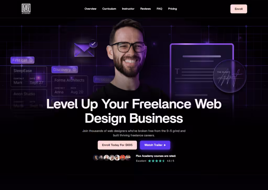 flux-academy-freelancing-for-web-designers-landing-page