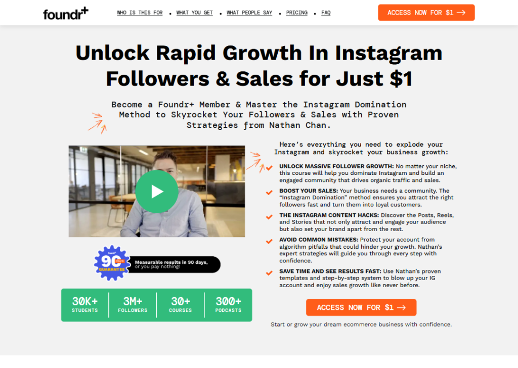 17 Online Course Landing Page Examples to Boost Sign-Ups 15 foundr-landing-page