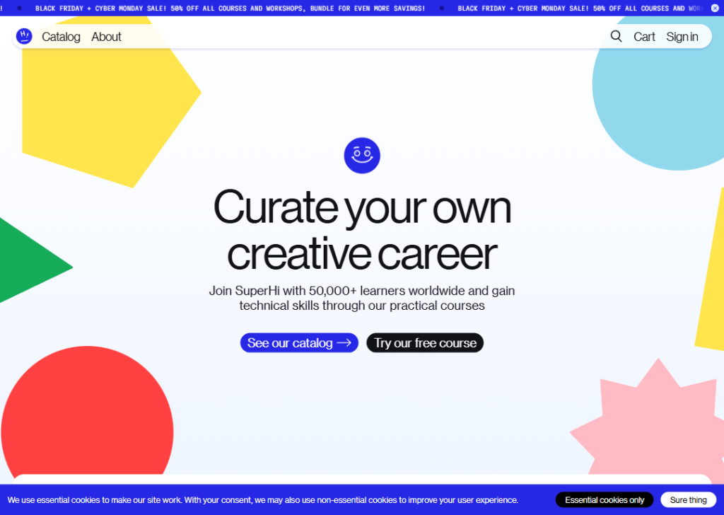 17 Online Course Landing Page Examples to Boost Sign-Ups 4 super-hi-landing-page
