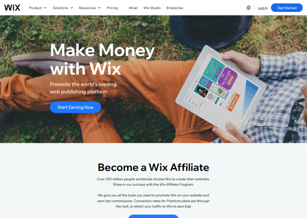 20 Affiliate Landing Page Examples for Fast Sign-Ups 14 wix-affiliates-landing-page