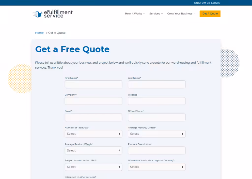 efulfillment-service-lead-capture-landing-page