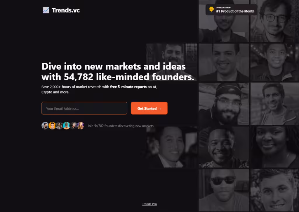 17 Newsletter landing page examples for higher signups 2 trendsvc-newsletter-landing-page