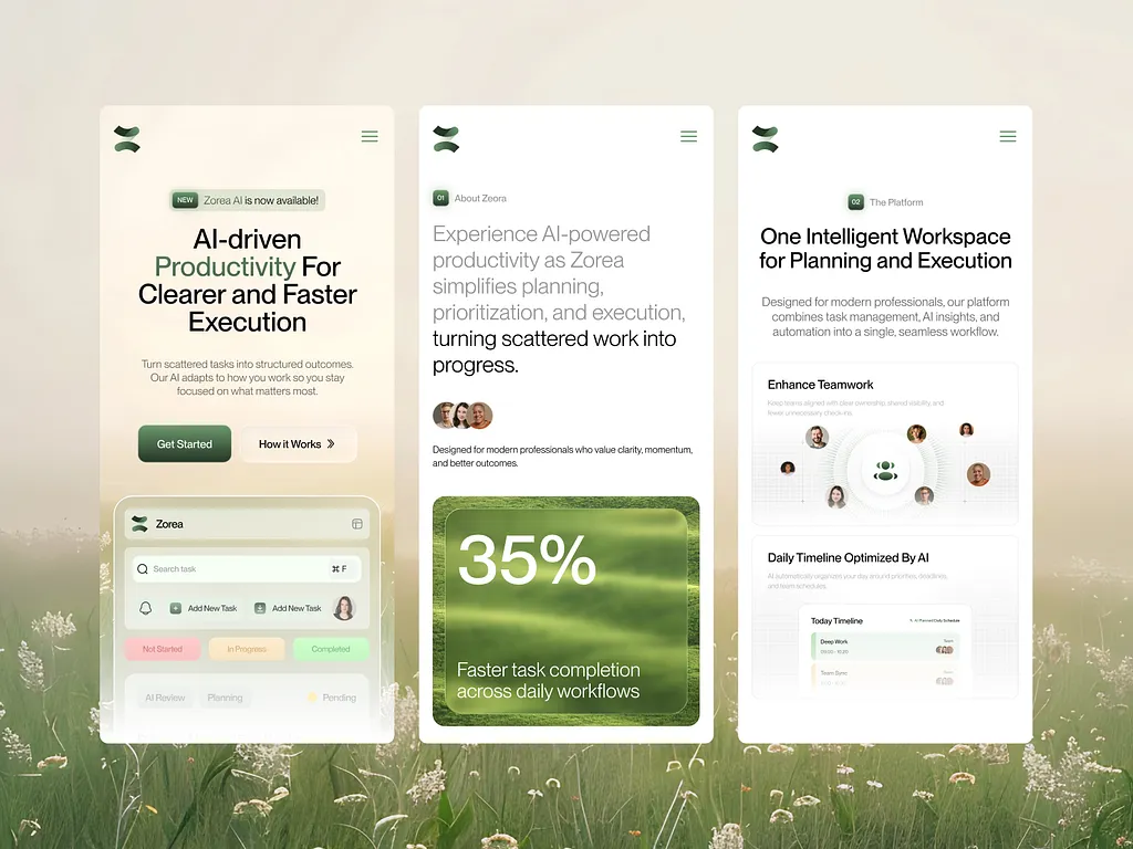 AI Saas Productivity Website Responsive