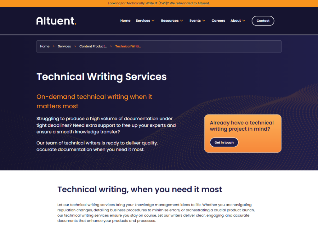 Altuent website