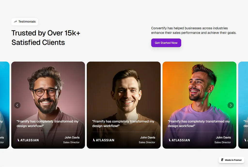 Framer Testimonial Component