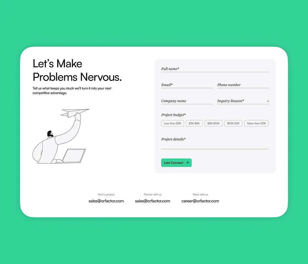 Minimal Contact Form UI