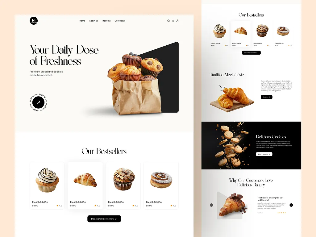 Minimal Website for a Premium Bakery