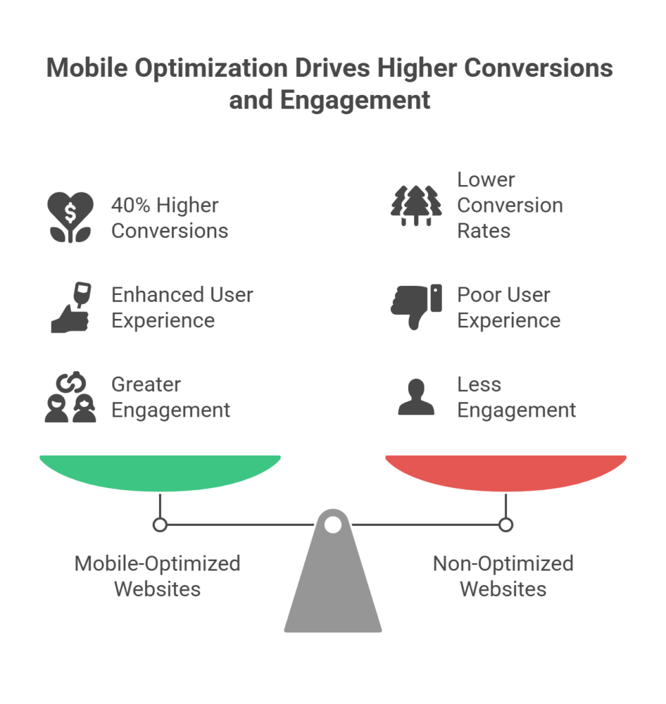 Mobile-optimized websites can achieve up to 40% higher conversions than non-optimized sites