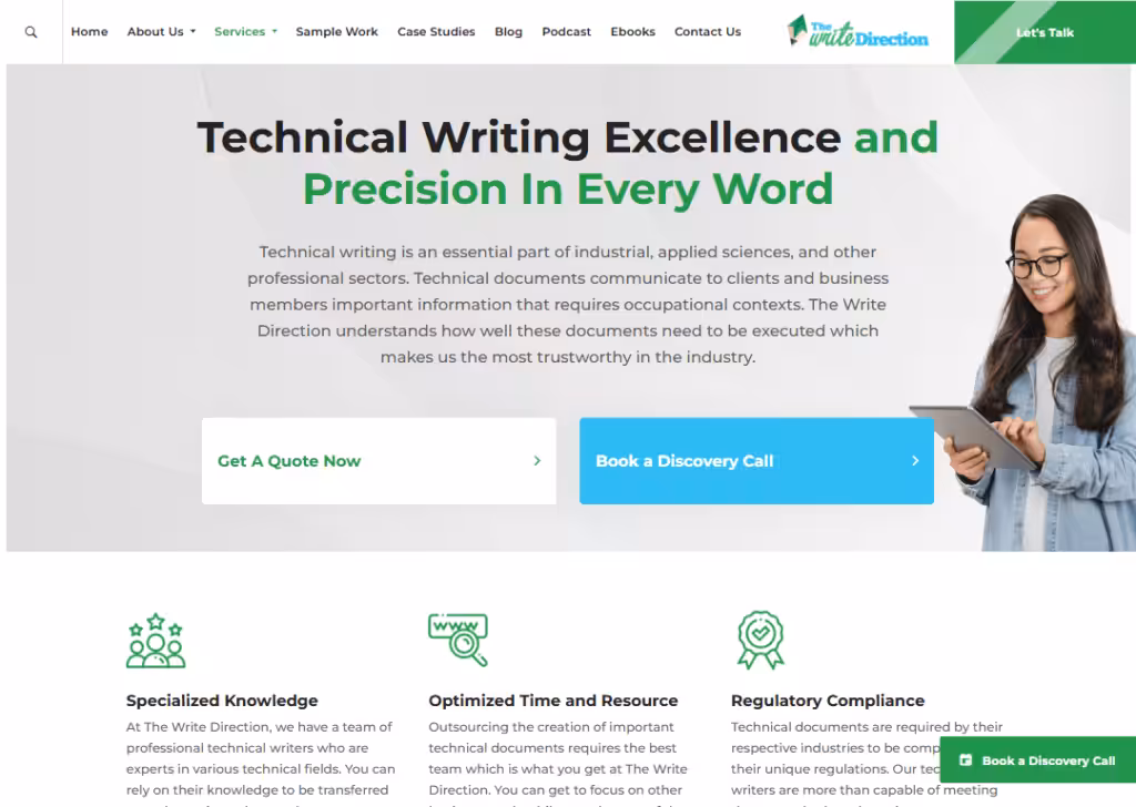 The Write Direction website