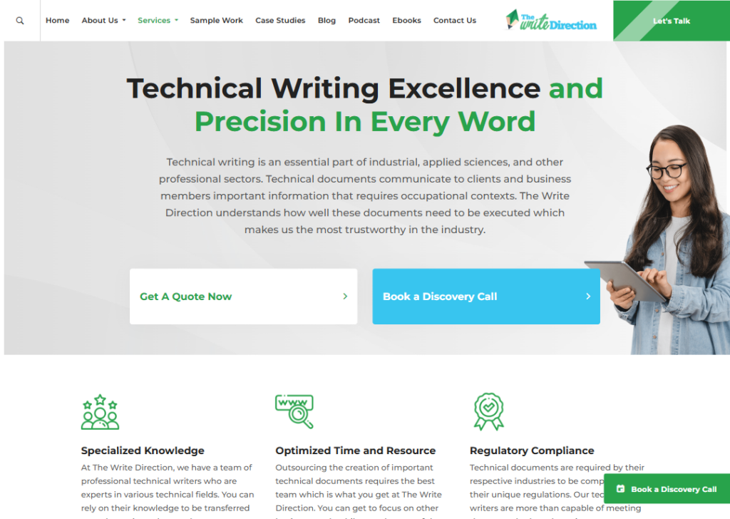 The Write Direction website