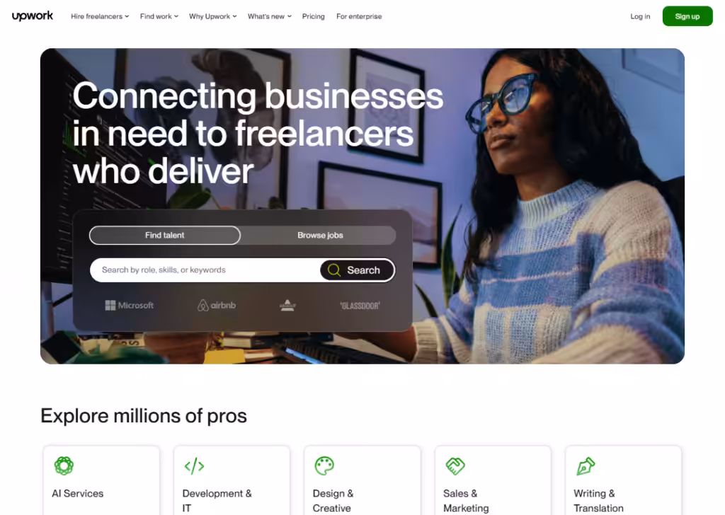 10 Best websites to get technical writing services in 2026 2 upwork-homepage