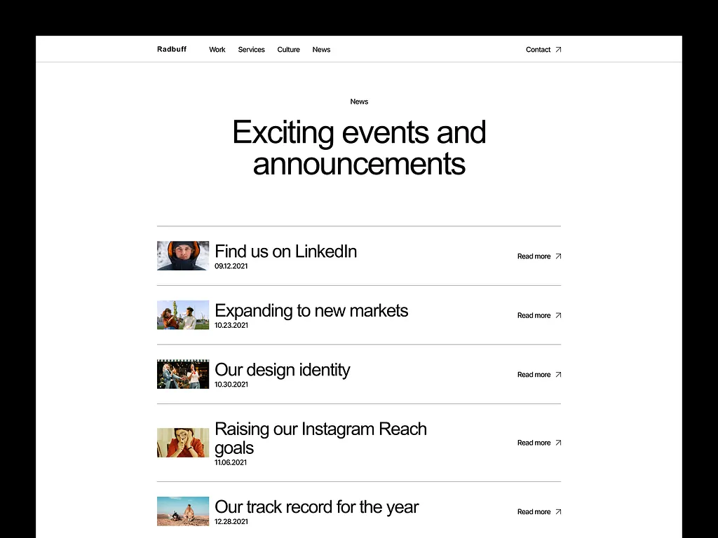Agency Blog Landing Page