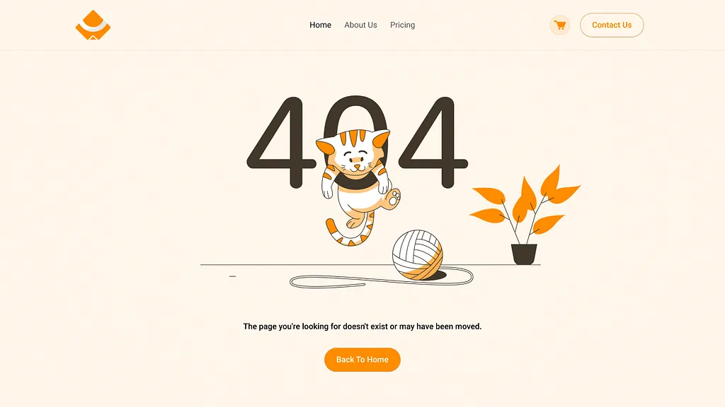 Creative 404 Error Page Design