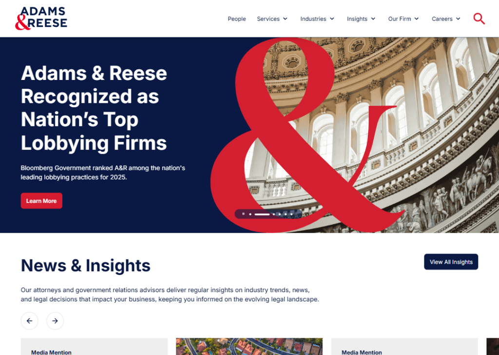 Adams & Reese website