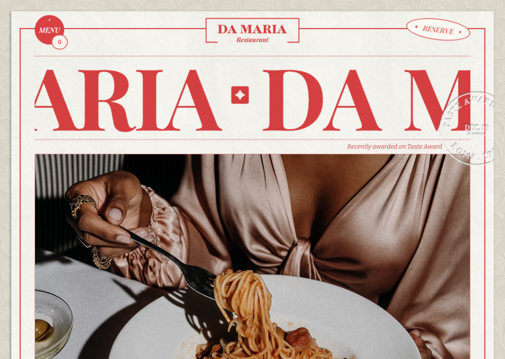 Da Maria Roma website