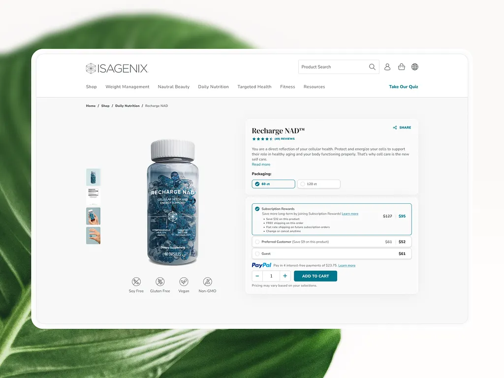E-commerce product details page