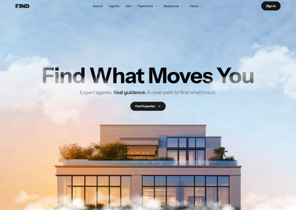 FIND Real Estate website