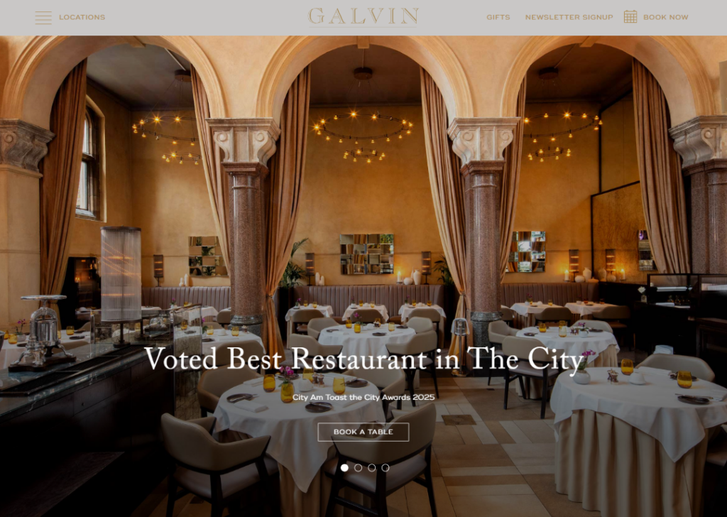 Galvin Restaurants website