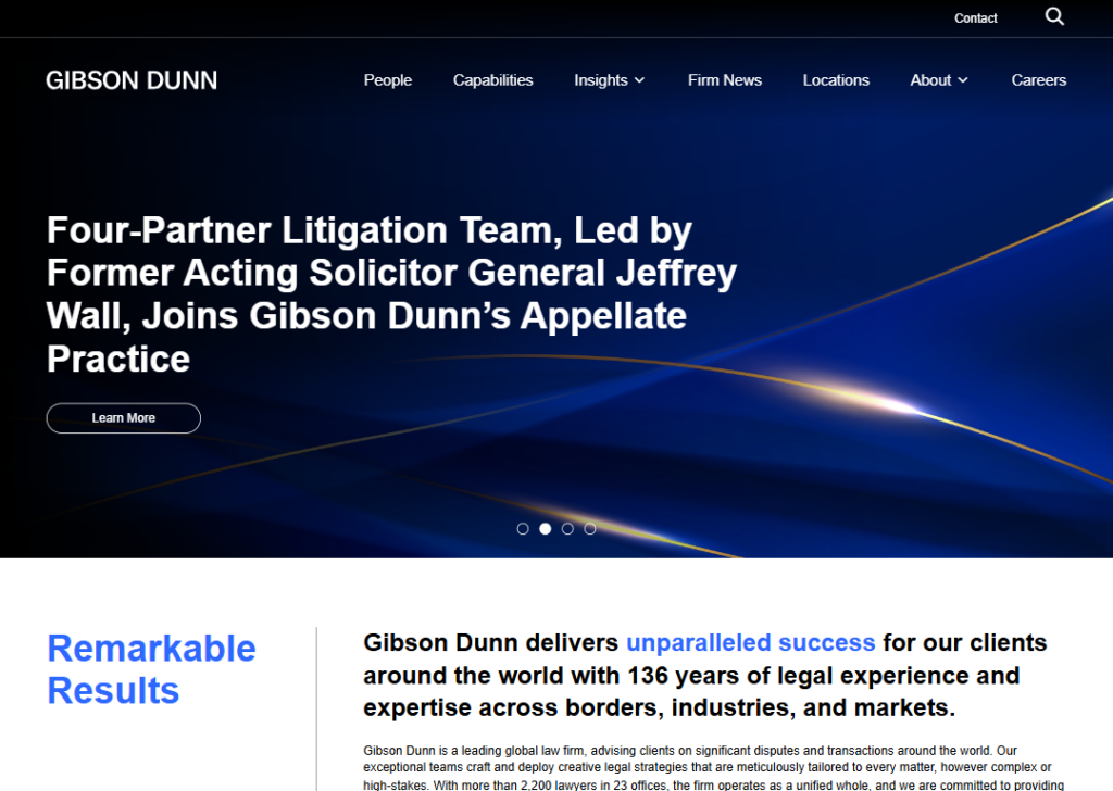 Gibson Dunn website
