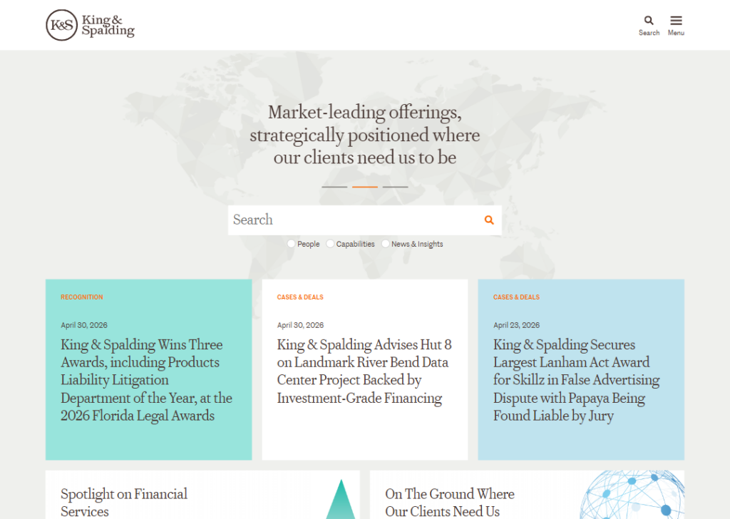 King & Spalding website