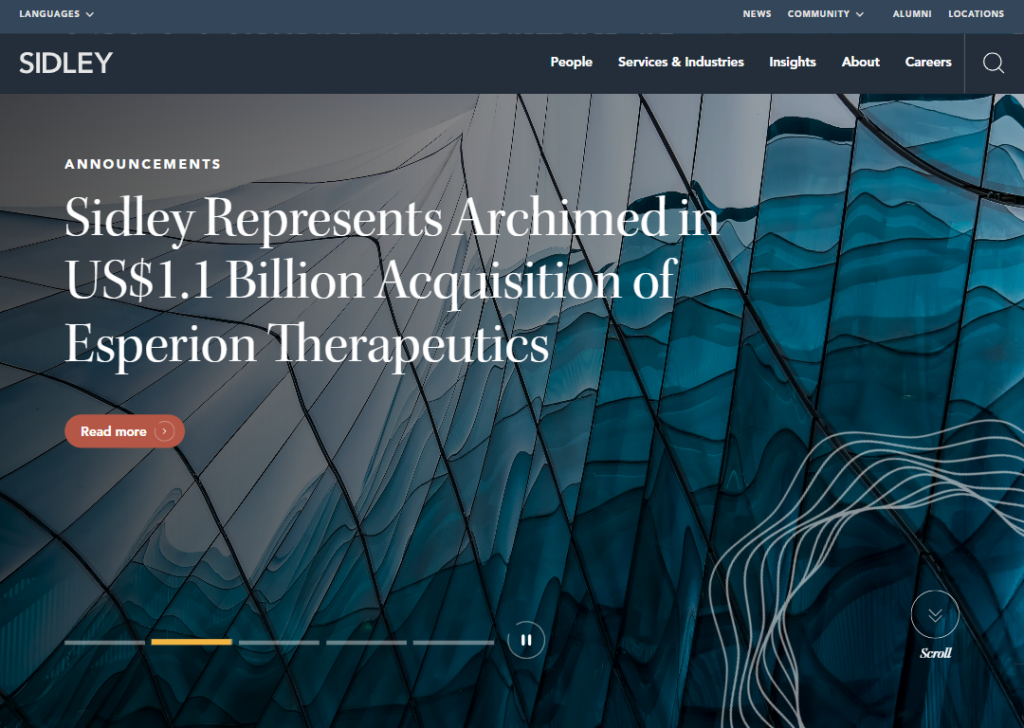 Sidley Austin website