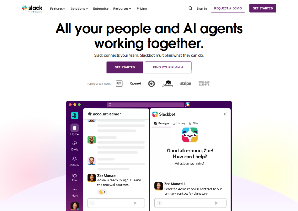 Slack website