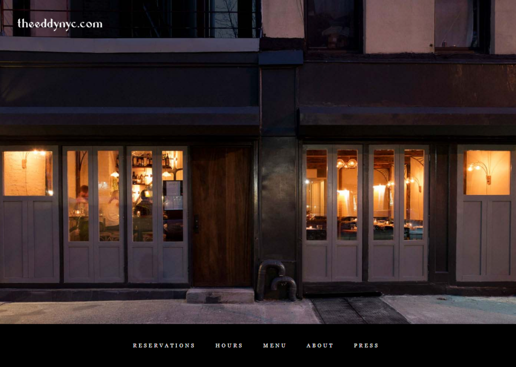 The Eddy NYC website
