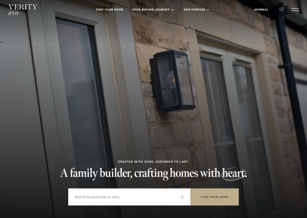 Verity & Co. Homes website