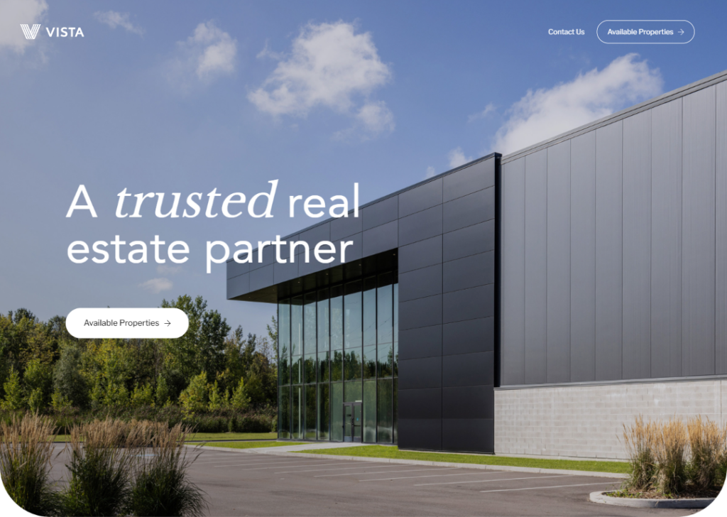 Vista Properties website
